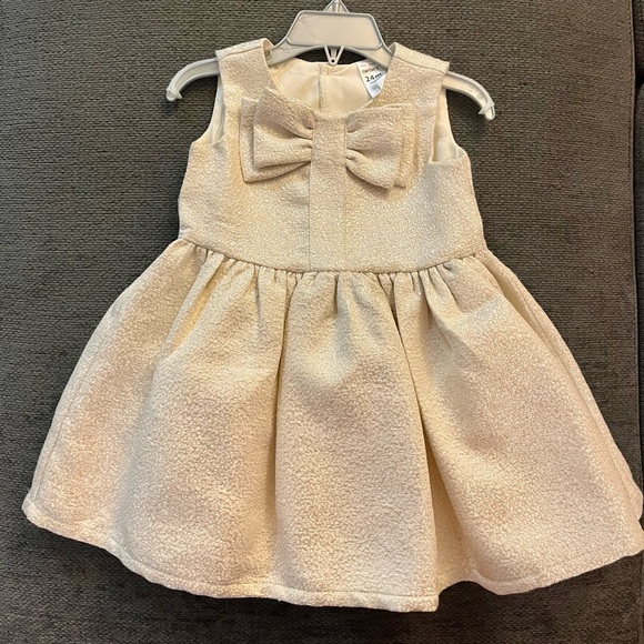 slim fit dress slacks Moschino Baby Girls Hearts Dress in Ivory main image 1